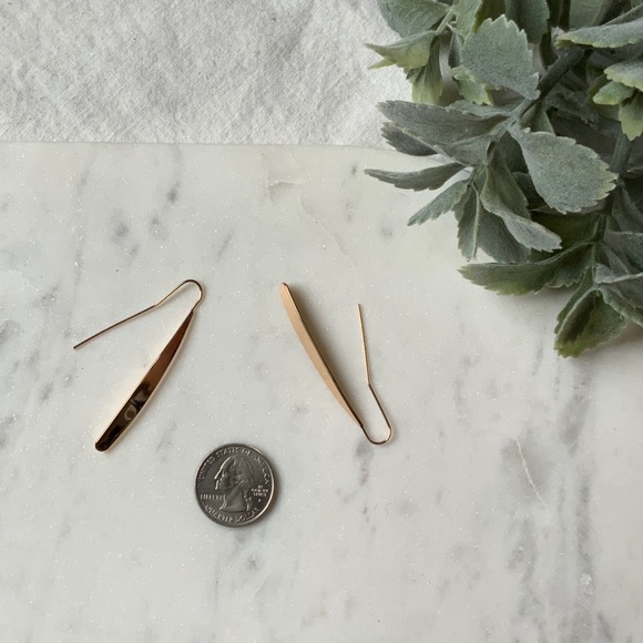 The Parker - Gold Drop Statement Earrings - Picture 6 of 6